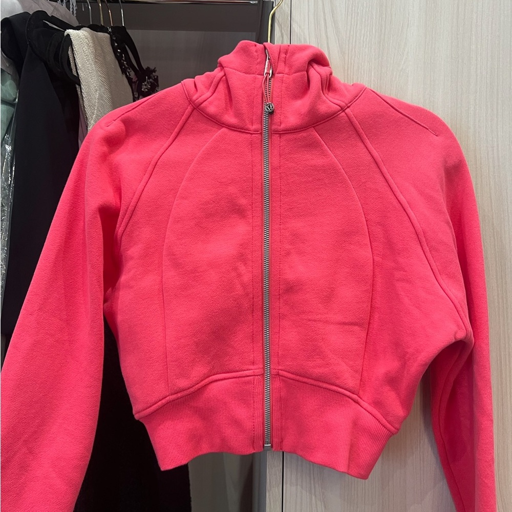 Lululemon Athletica Pink Bomber Jacket with Athletic Cut